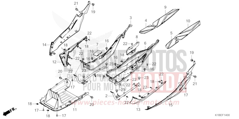 UNTERSTE STUFE von Forza 350 MAT ROBUST GRAY METALLIC (NHC74) von 2023